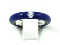 Anello Adolfo Courrier Donna JEANS in Oro bianco Diamante 0.11 Ct P1J04 - P1J04